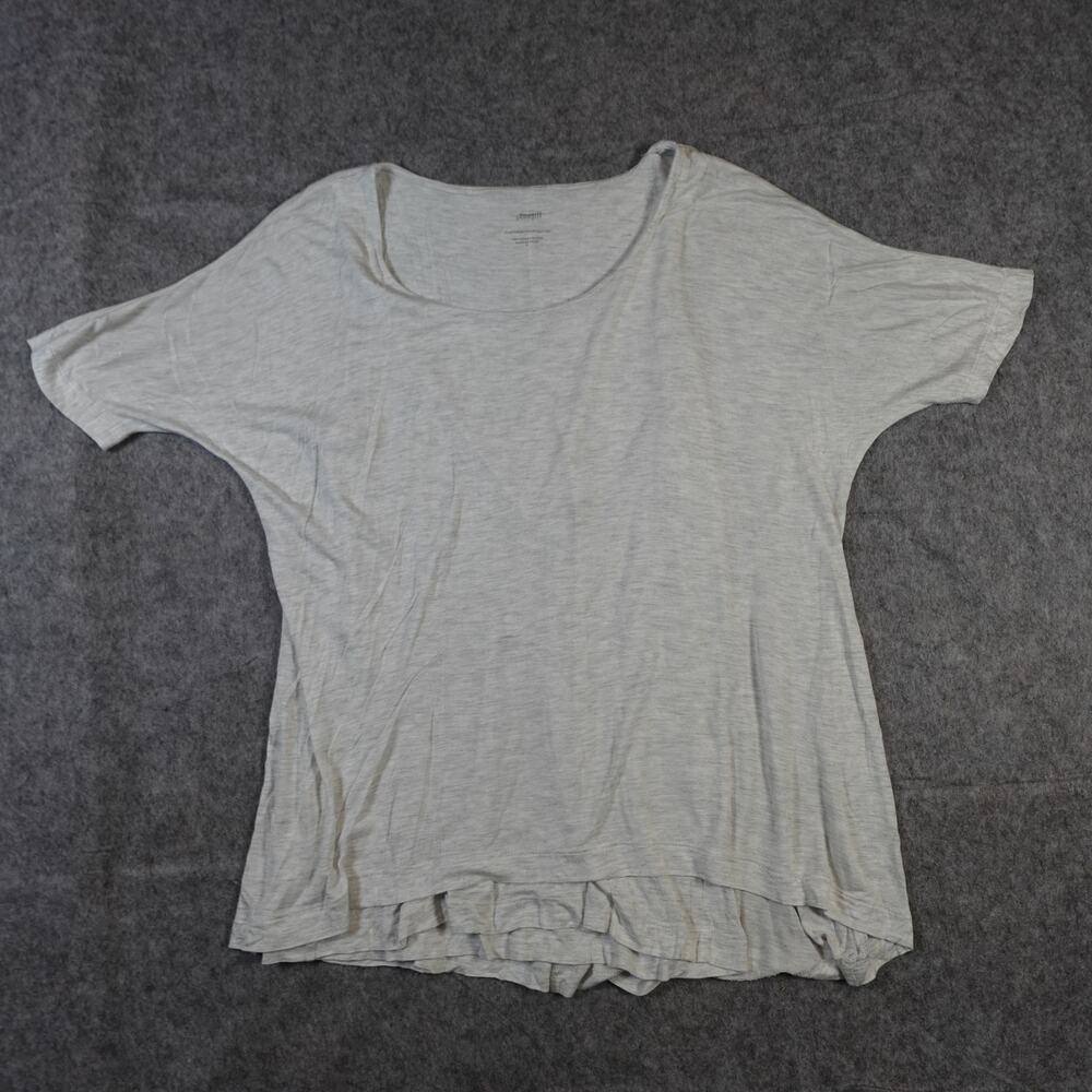 J. Jill Pajama Top Womens Small Sleep PJ Super Soft Elliptical Short Sleeve Gray